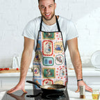 Australia Wildlife Christmas Stamp Apron Pink Aussie Native Animal Seamless Pattern