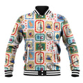 Australia Wildlife Christmas Stamp Baseball Jacket Pink Aussie Native Animal Seamless Pattern