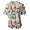 Australia Wildlife Christmas Stamp Baseball Jersey Pink Aussie Native Animal Seamless Pattern