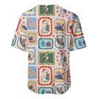 Australia Wildlife Christmas Stamp Baseball Jersey Pink Aussie Native Animal Seamless Pattern