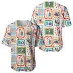 Australia Wildlife Christmas Stamp Baseball Jersey Pink Aussie Native Animal Seamless Pattern