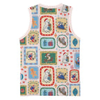 Australia Wildlife Christmas Stamp Basketball Jersey Pink Aussie Native Animal Seamless Pattern