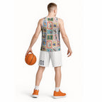 Australia Wildlife Christmas Stamp Basketball Jersey Pink Aussie Native Animal Seamless Pattern
