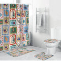 Australia Wildlife Christmas Stamp Bathroom Set Pink Aussie Native Animal Seamless Pattern