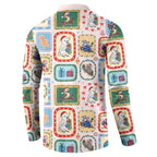 Australia Wildlife Christmas Stamp Button Sweatshirt Pink Aussie Native Animal Seamless Pattern