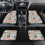 Australia Wildlife Christmas Stamp Car Mats Pink Aussie Native Animal Seamless Pattern