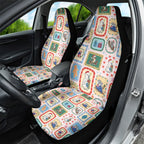 Australia Wildlife Christmas Stamp Car Seat Cover Pink Aussie Native Animal Seamless Pattern