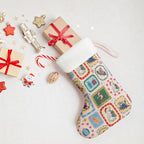 Australia Wildlife Christmas Stamps Christmas Stocking Pink Aussie Native Animal Seamless Pattern