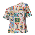 Australia Wildlife Christmas Stamp Cross Shoulder Shirt Pink Aussie Native Animal Seamless Pattern