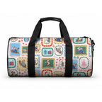 Australia Wildlife Christmas Stamp Duffle Bag Pink Aussie Native Animal Seamless Pattern