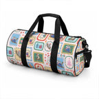 Australia Wildlife Christmas Stamp Duffle Bag Pink Aussie Native Animal Seamless Pattern