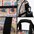 Australia Wildlife Christmas Stamp Duffle Bag Pink Aussie Native Animal Seamless Pattern