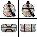 Australia Wildlife Christmas Stamp Duffle Bag Pink Aussie Native Animal Seamless Pattern