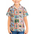 Australia Wildlife Christmas Stamp Hawaiian Shirt Pink Aussie Native Animal Seamless Pattern