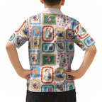 Australia Wildlife Christmas Stamp Hawaiian Shirt Pink Aussie Native Animal Seamless Pattern