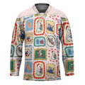 Australia Wildlife Christmas Stamp Hockey Jersey Pink Aussie Native Animal Seamless Pattern