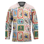 Australia Wildlife Christmas Stamp Hockey Jersey Pink Aussie Native Animal Seamless Pattern