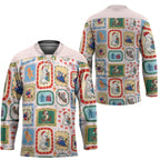 Australia Wildlife Christmas Stamp Hockey Jersey Pink Aussie Native Animal Seamless Pattern