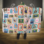Australia Wildlife Christmas Stamp Hooded Blanket Pink Aussie Native Animal Seamless Pattern