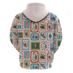 Australia Wildlife Christmas Stamp Hoodie Pink Aussie Native Animal Seamless Pattern