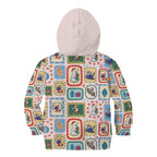 Australia Wildlife Christmas Stamp Kid Hoodie Pink Aussie Native Animal Seamless Pattern