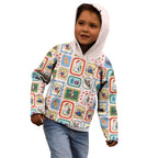 Australia Wildlife Christmas Stamp Kid Hoodie Pink Aussie Native Animal Seamless Pattern