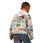 Australia Wildlife Christmas Stamp Kid Hoodie Pink Aussie Native Animal Seamless Pattern