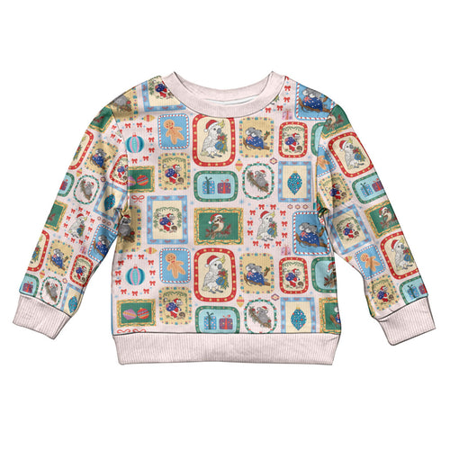 Australia Wildlife Christmas Stamps Kid Ugly Christmas Sweater Pink Aussie Native Animal Seamless Pattern