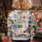 Australia Wildlife Christmas Stamps Kid Ugly Christmas Sweater Pink Aussie Native Animal Seamless Pattern
