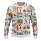 Australia Wildlife Christmas Stamps Ugly Christmas Sweater Pink Aussie Native Animal Seamless Pattern