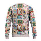 Australia Wildlife Christmas Stamps Ugly Christmas Sweater Pink Aussie Native Animal Seamless Pattern