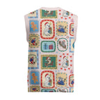 Australia Wildlife Christmas Stamps Christmas Knitted V-Neck Vest Pink Aussie Native Animal Seamless Pattern