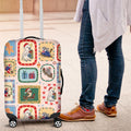 Australia Wildlife Christmas Stamp Luggage Cover Pink Aussie Native Animal Seamless Pattern