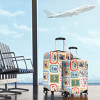Australia Wildlife Christmas Stamp Luggage Cover Pink Aussie Native Animal Seamless Pattern