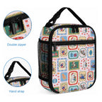 Australia Wildlife Christmas Stamp Lunch Bag Pink Aussie Native Animal Seamless Pattern