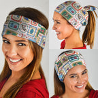 Australia Wildlife Christmas Stamp Neck Gaiter Pink Aussie Native Animal Seamless Pattern