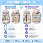 Australia Wildlife Christmas Stamp Pet Hoodie Pink Aussie Native Animal Seamless Pattern
