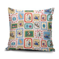 Australia Wildlife Christmas Stamp Pillow Cover Pink Aussie Native Animal Seamless Pattern