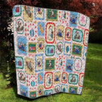 Australia Wildlife Christmas Stamp Quilt Pink Aussie Native Animal Seamless Pattern
