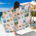 Australia Wildlife Christmas Stamp Sarong Pink Aussie Native Animal Seamless Pattern