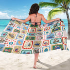 Australia Wildlife Christmas Stamp Sarong Pink Aussie Native Animal Seamless Pattern