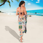 Australia Wildlife Christmas Stamp Sarong Pink Aussie Native Animal Seamless Pattern