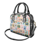 Australia Wildlife Christmas Stamp Shoulder Handbag Pink Aussie Native Animal Seamless Pattern
