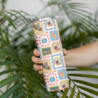 Australia Wildlife Christmas Stamp Skinny Tumbler Pink Aussie Native Animal Seamless Pattern
