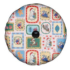 Australia Wildlife Christmas Stamp Spare Tire Cover Pink Aussie Native Animal Seamless Pattern