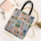 Australia Wildlife Christmas Stamp Tote Bag Pink Aussie Native Animal Seamless Pattern