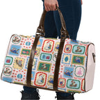 Australia Wildlife Christmas Stamp Travel Bag Pink Aussie Native Animal Seamless Pattern