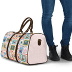 Australia Wildlife Christmas Stamp Travel Bag Pink Aussie Native Animal Seamless Pattern