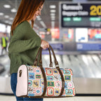 Australia Wildlife Christmas Stamp Travel Bag Pink Aussie Native Animal Seamless Pattern