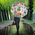 Australia Wildlife Christmas Stamp Umbrella Pink Aussie Native Animal Seamless Pattern